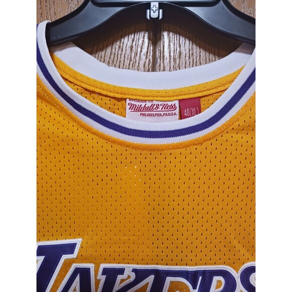 Magic Johnson (Mitchell/Ness)-(Lakers)-(1984-85)-(Yellow)-(Size:XL)-(New)-$100 - Picture 7 of 11